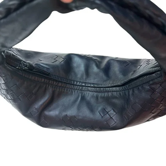 Bottega Veneta Navy Leather Hobo Bag - Picture 6 of 11